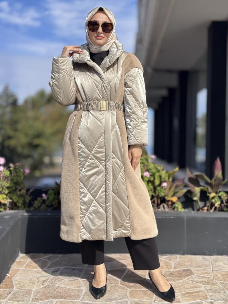 WOM BTQ Çıtçıtlı Kapitone Maxi Mont