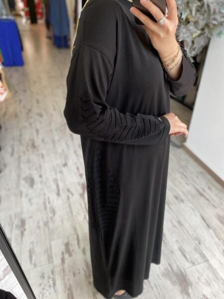 İnvee Nervür Detaylı Triko Elbise 7060