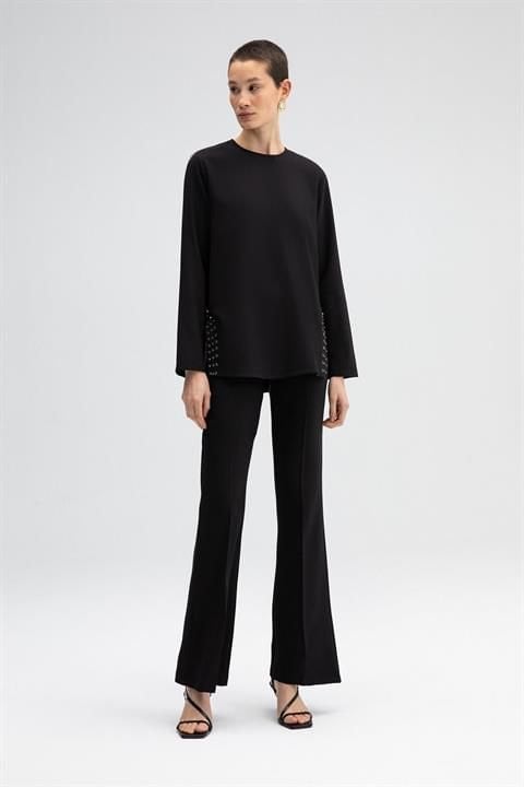 Touche Taş İşlemeli Krep Tunik 23Y1S007