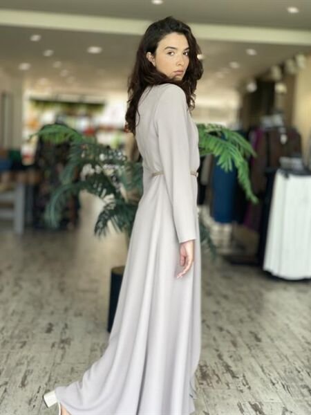 SENNA Fame Vizon Abiye Elbise 3009S23 VİZON - 38