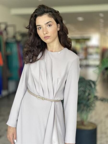 SENNA Fame Vizon Abiye Elbise 3009S23 VİZON - 38