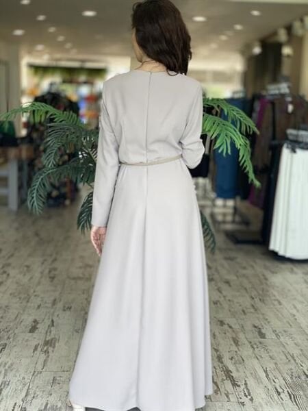 SENNA Fame Vizon Abiye Elbise 3009S23 VİZON - 38