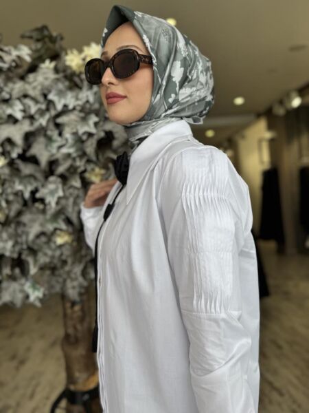 Vuu Drape Detaylı Gömlek 24FW2V083 BEYAZ - 42