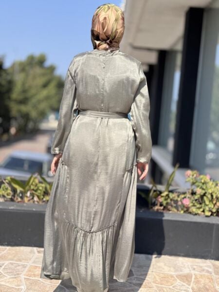 Almarwah Liosel Yeşil Elbise 303848