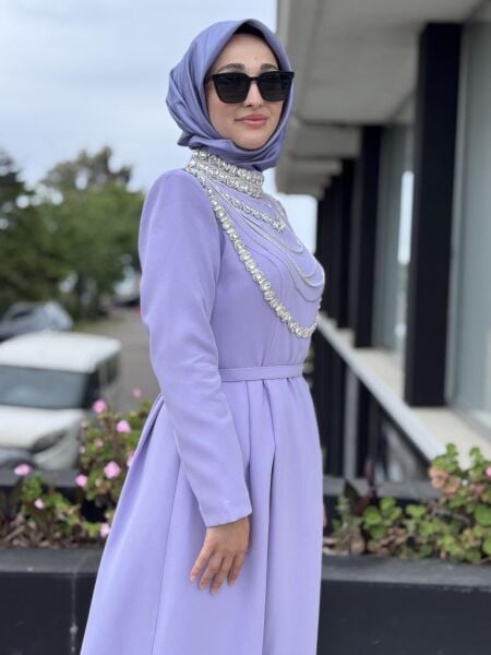 SENNA Menta Clara Tesettür Abiye Dress SD2530014