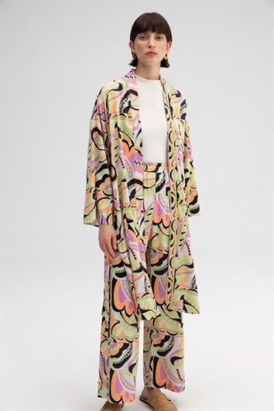 Touche Kimono Pantolon Saten Takım 23S1X008