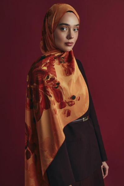 Maisa Kehribar 70x190 Krep İpek Şal