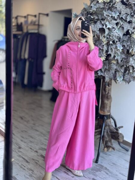 Qupra Zımba Detaylı Ceket Pantolon/Etek Takım WAB82082