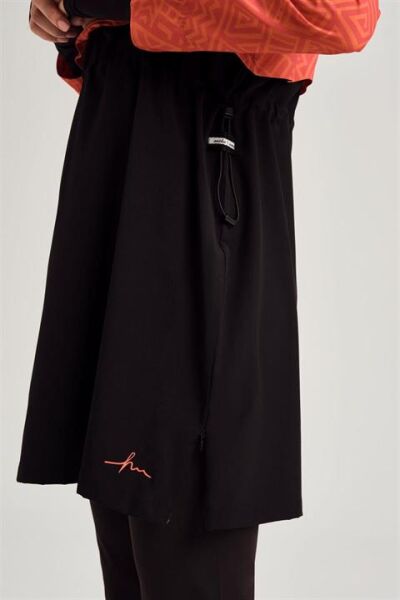 Haşema Esila Serisi 5 Parça Jileli Turuncu-Siyah Tam Tesettür Mayo Takımı HSM2934 M - TURUNCU-SİYAH