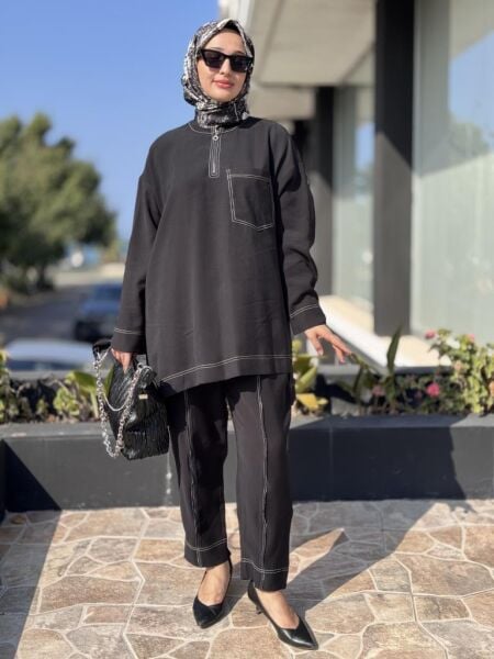 Almarwah Spor Dikiş Detaylı Tunik Pantolon Takım 202877