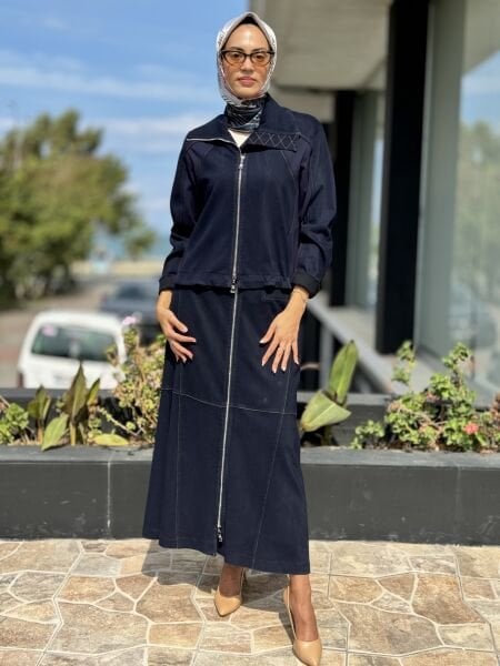 Misswhence Fermuarlı Kot Etek 36901