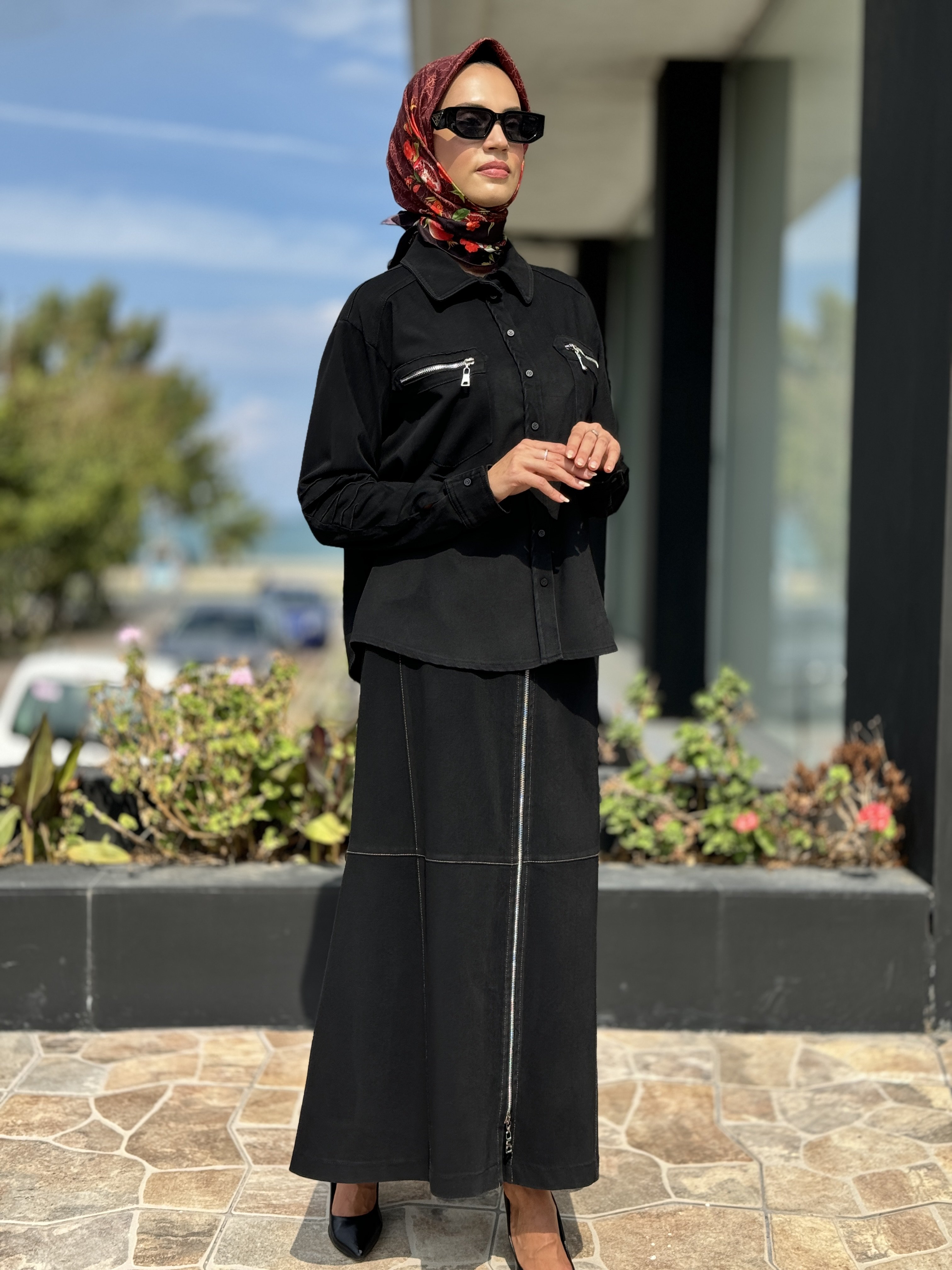 Misswhence Fermuarlı Kot Etek 36901