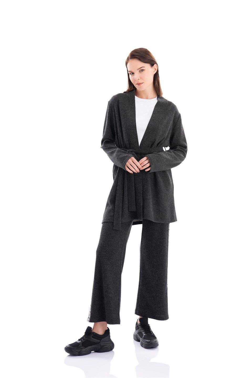 Antrasit Örme Hırka (ZEMS-3075)