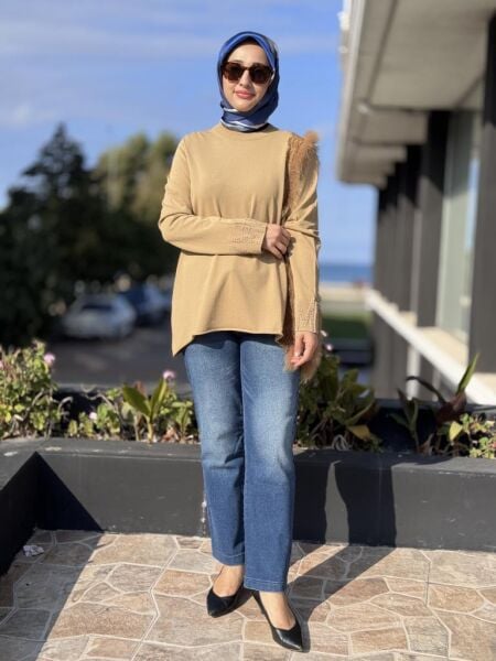 Misswhence Boru Paça Taşlanmış Kot Pantolon 38123