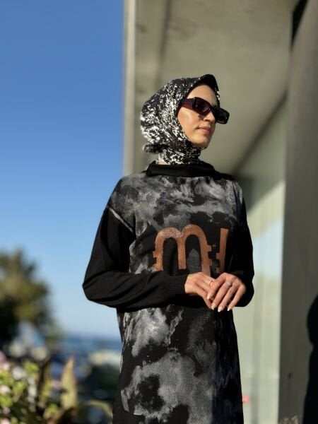 Misswhence Baskılı Triko Tunik 36021