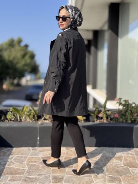 Almarwah Hakim Yaka Apoletli Yağmurluk/ Kap 404987