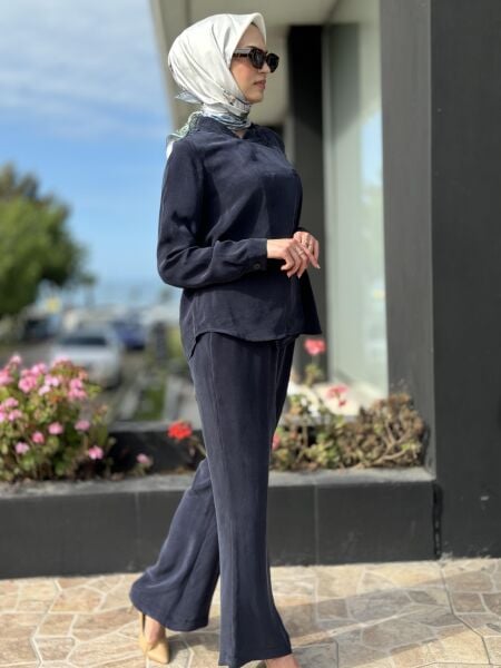 Misswhence Yandan Düğmeli Cupra İpek Ceket / Gömlek 35208