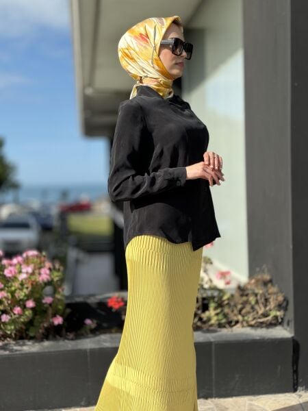 Misswhence Yandan Düğmeli Cupra İpek Ceket / Gömlek 35208