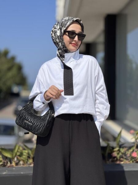 Almarwah Hakim Yaka,Yaka ve Paça Detaylı Gömlek Pantolon Takım 202904