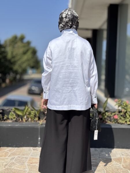 Almarwah Hakim Yaka,Yaka ve Paça Detaylı Gömlek Pantolon Takım 202904