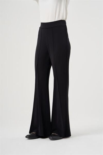 Misswhence İspanyol Paça Önü Dİkiş Detaylı Örme Pantolon 34105