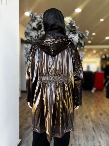 Almarwah Belden Lastikli Kapüşonlu Kap 404906