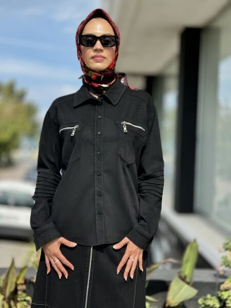 Misswhence Düğmeli Kot Ceket 36403