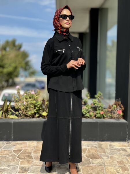 Misswhence Düğmeli Kot Ceket 36403