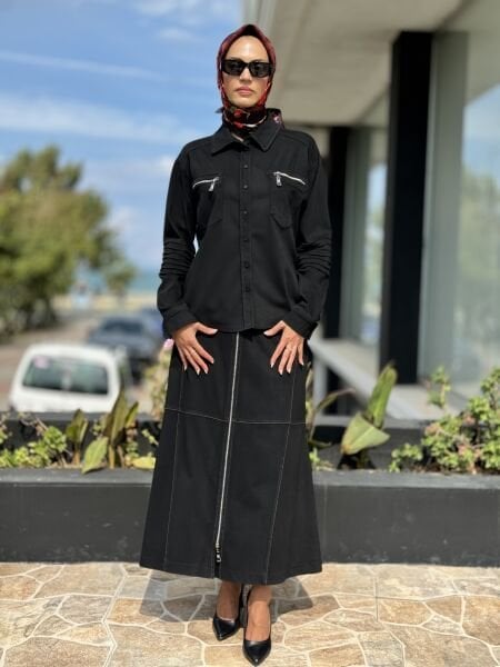 Misswhence Düğmeli Kot Ceket 36403