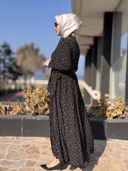 Misswhence Çiçek Desenli Viscon Elbise 37813