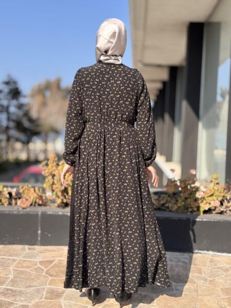Misswhence Çiçek Desenli Viscon Elbise 37813