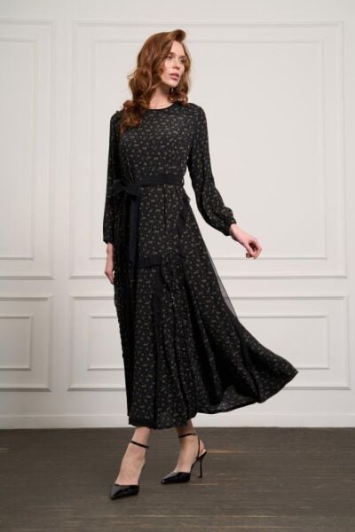 Misswhence Çiçek Desenli Viscon Elbise 37813