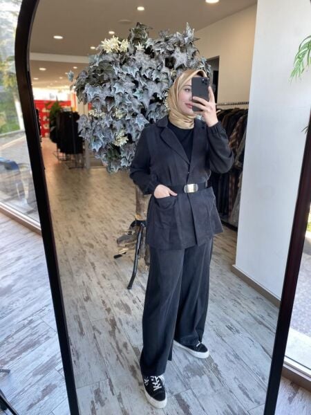 Ghisa Çıkartılabilir Kapüşonlu Ceket Pantolon Takım 3087