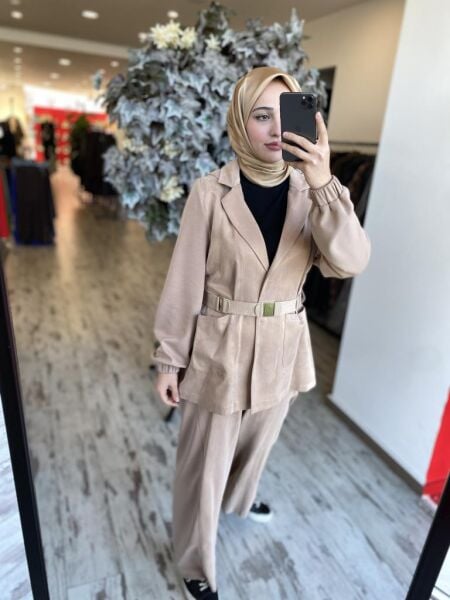 Ghisa Çıkartılabilir Kapüşonlu Ceket Pantolon Takım 3087