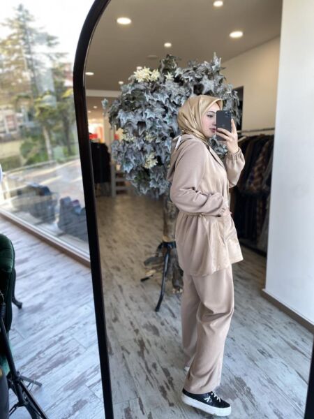 Ghisa Çıkartılabilir Kapüşonlu Ceket Pantolon Takım 3087