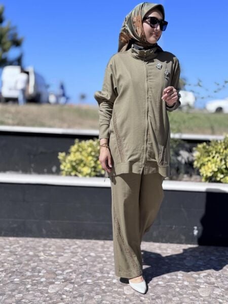 Qupra Keten Kap Pantolon Takım WAB82142