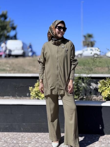 Qupra Keten Kap Pantolon Takım WAB82142