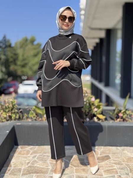Ghisa Biye Detaylı Tunik Pantolon Takım 4061