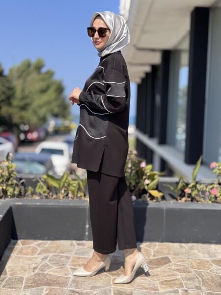 Ghisa Biye Detaylı Tunik Pantolon Takım 4061