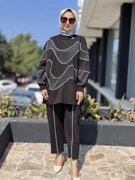 Ghisa Biye Detaylı Tunik Pantolon Takım 4061