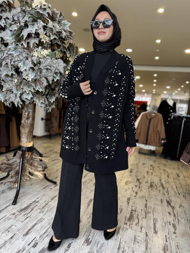 Yeşim Özcan İncili Triko Hırka 124K16001