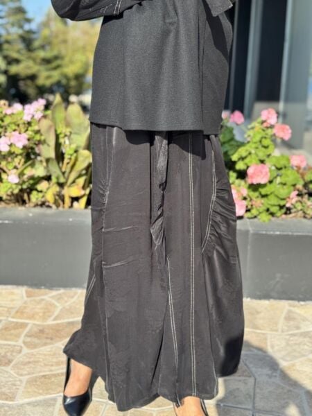 Misswhence Keçe Yelekli Cupra İpek Elbise 36819