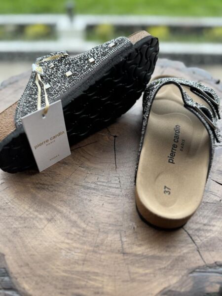 Pierre Cardin Taş Detaylı Tokula Terlik PC7552 PLATİN - 38