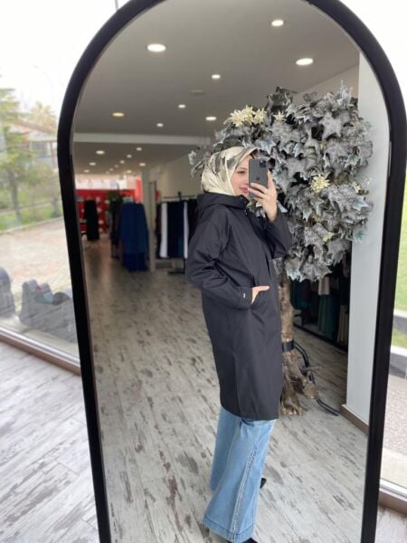 İnvee Çıtçıt ve Fermuar Detaylı Yağmurluk 7064