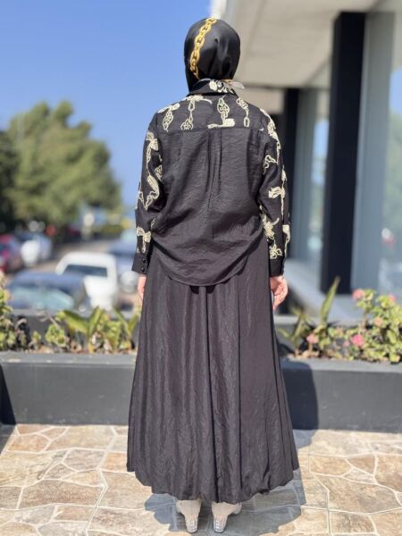 Ghisa Vual Kumaş Nakışlı Gömlek Balon Etek Takım 1864