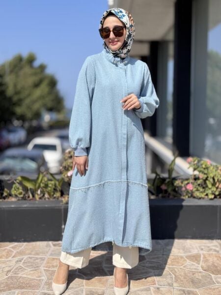 Ghisa Asimetrik Denim Kap G2678