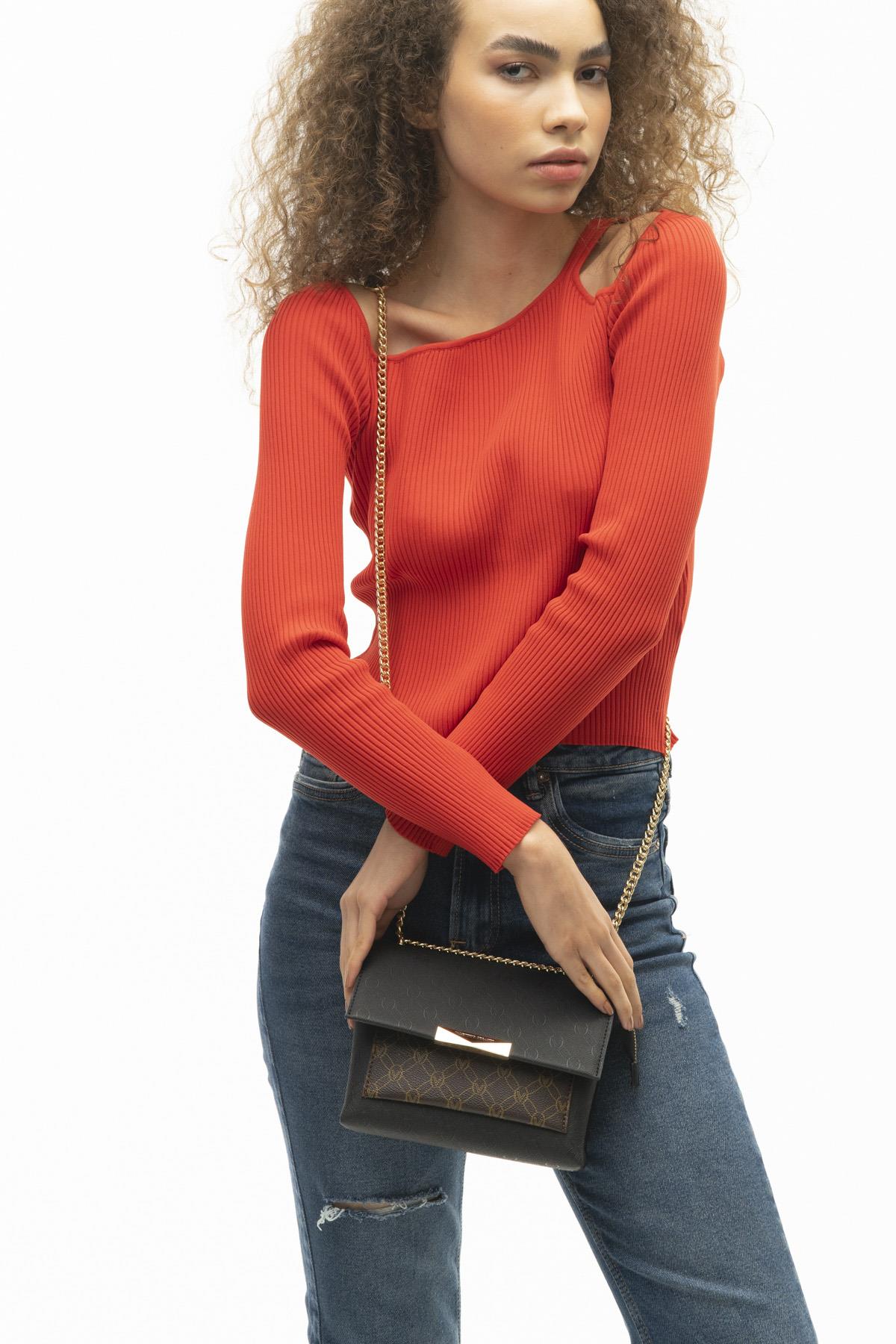 Valentino Orlandi Çanta VLT065 SİYAH-KAHVE