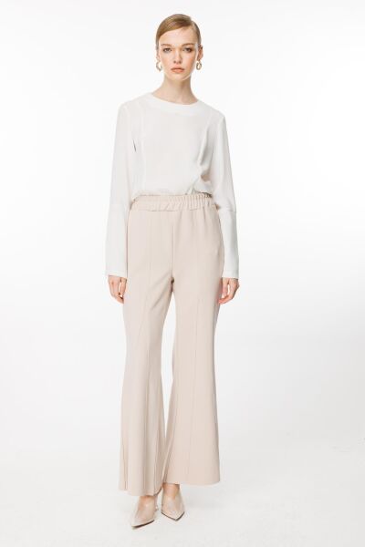 Ghisa Beli Lastikli İspanyol Pantolon 8628