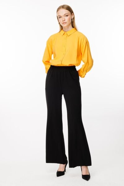 Ghisa Beli Lastikli İspanyol Pantolon 8628