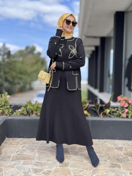 Ghisa Triko Ceket Etek Takım 3213